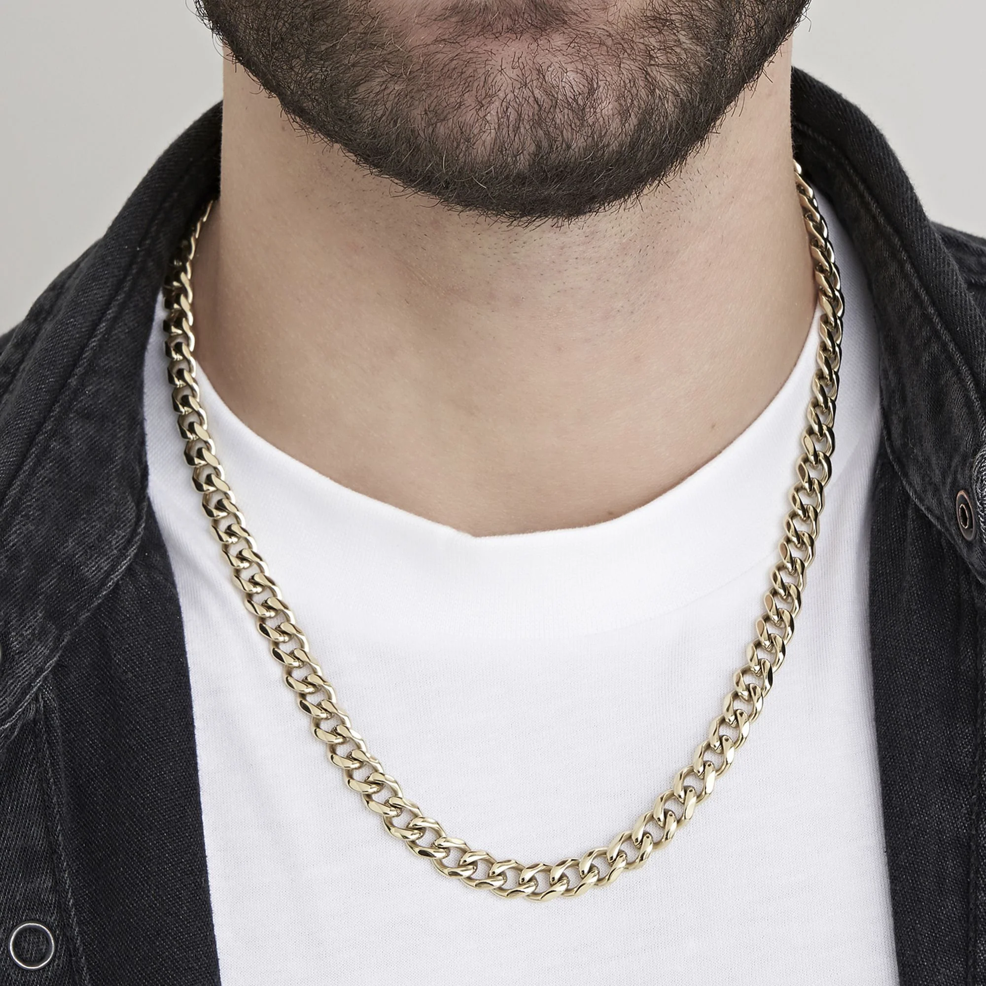 COLLANA UNISEX IN ACCIAIO CON MAGLIA CATENA 9 MM - Image 7