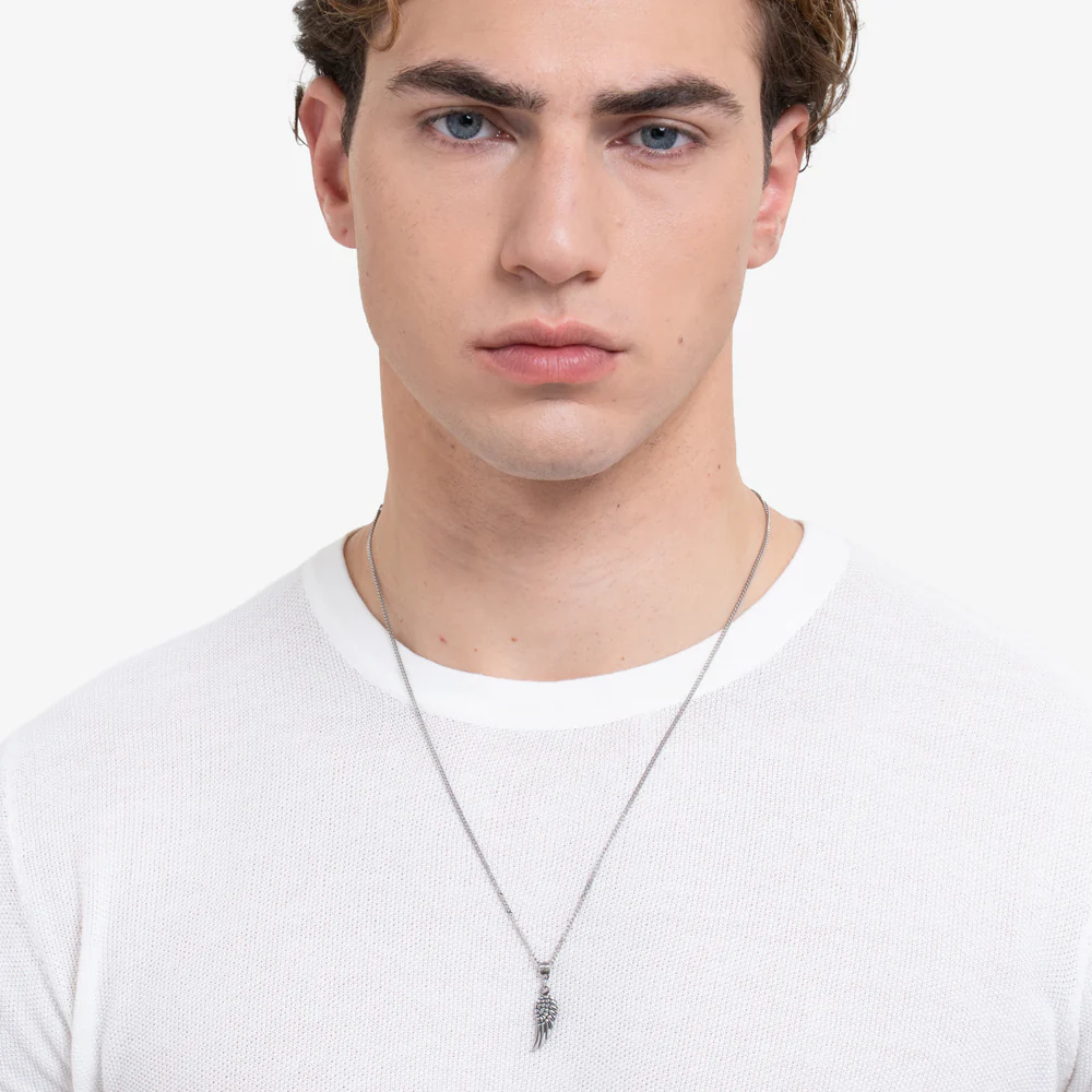 COLLANA UOMO IN ACCIAIO CON ALA - Image 3