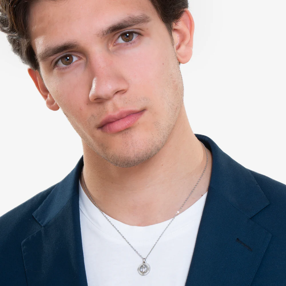 COLLANA UOMO IN ACCIAIO CON ANCORA - Image 3