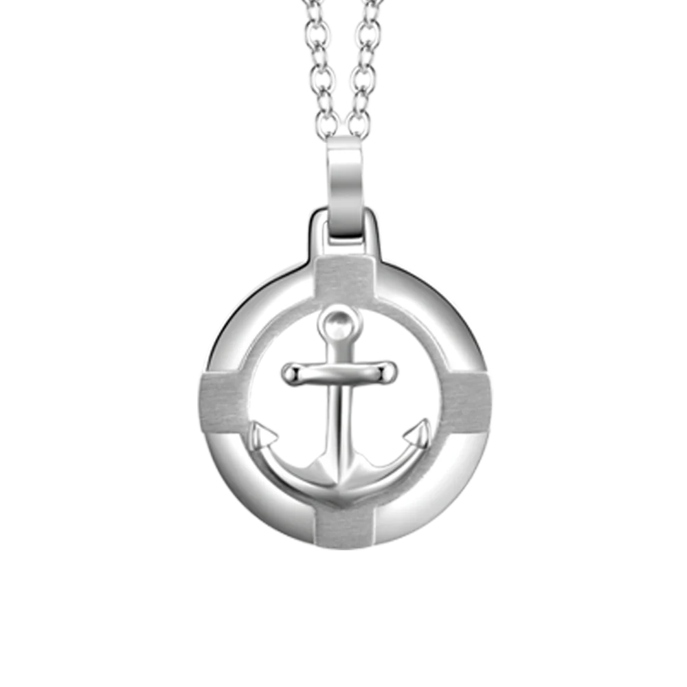 COLLANA UOMO IN ACCIAIO CON ANCORA - Image 4