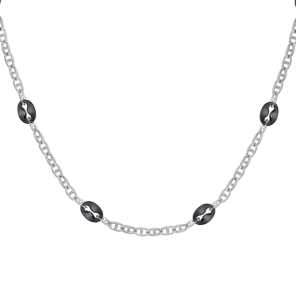 COLLANA UOMO IN ACCIAIO CON ELEMENTI IN ACCIAIO IP NERO - Image 5