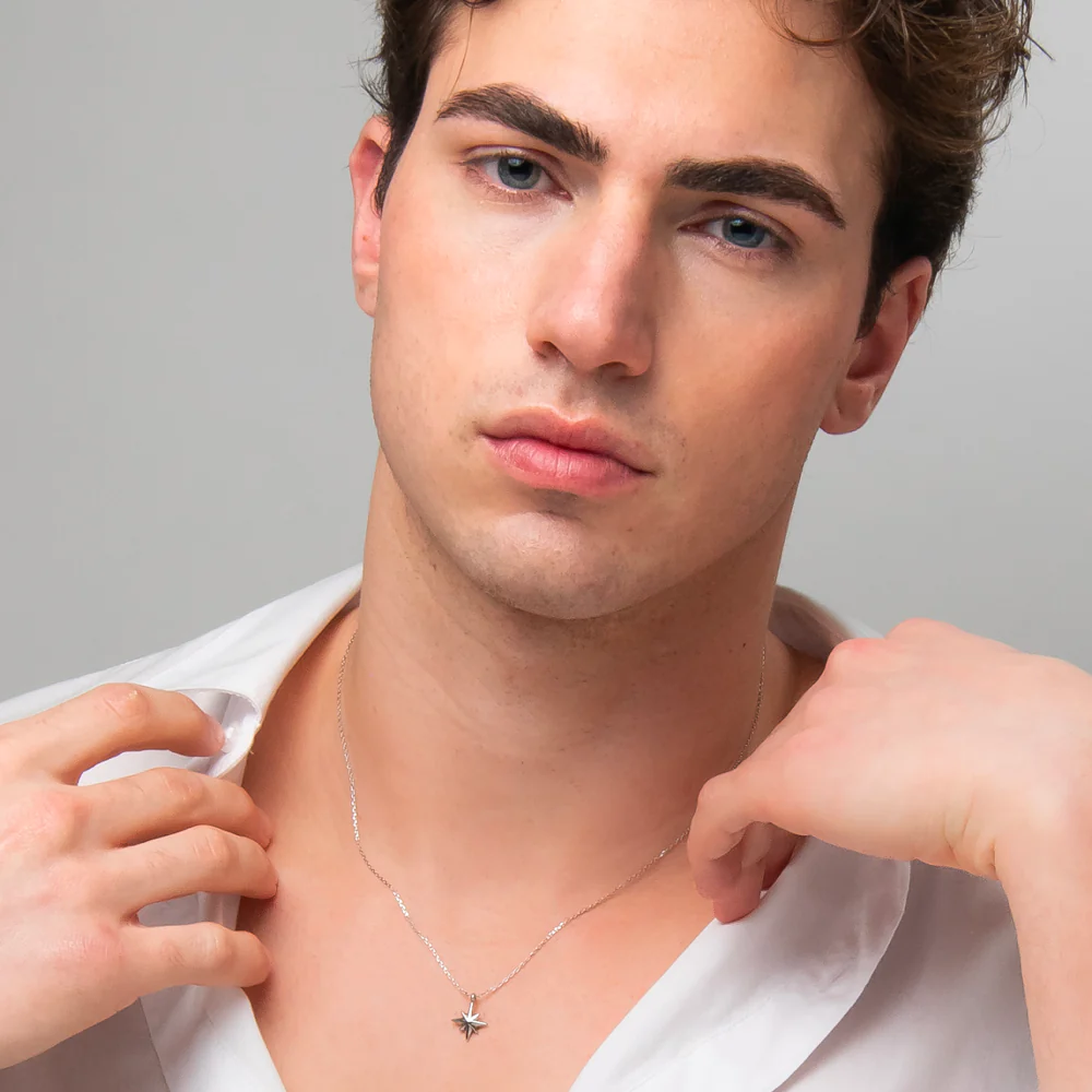 COLLANA UOMO IN ACCIAIO CON ROSA DEI VENTI - Image 3