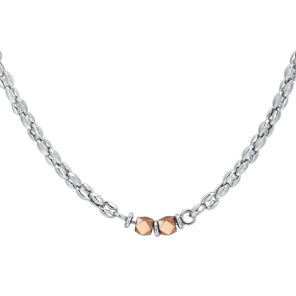 COLLANA UOMO IN ACCIAIO EMATITE IP ROSE - Image 2
