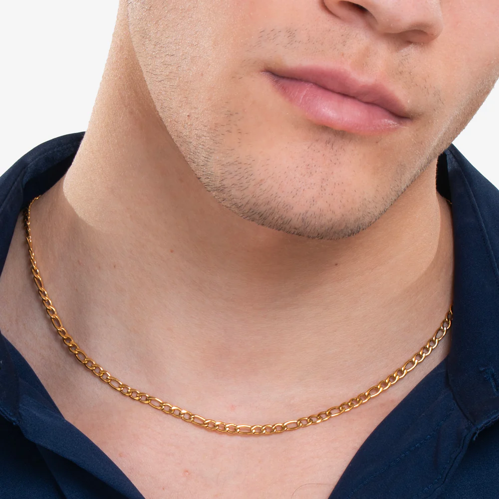 COLLANA UOMO IN ACCIAIO IP GOLD - Image 2