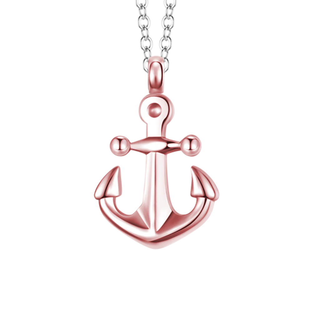 COLLANA UOMO IN ACCIAIO IP ROSE CON ANCORA - Image 4
