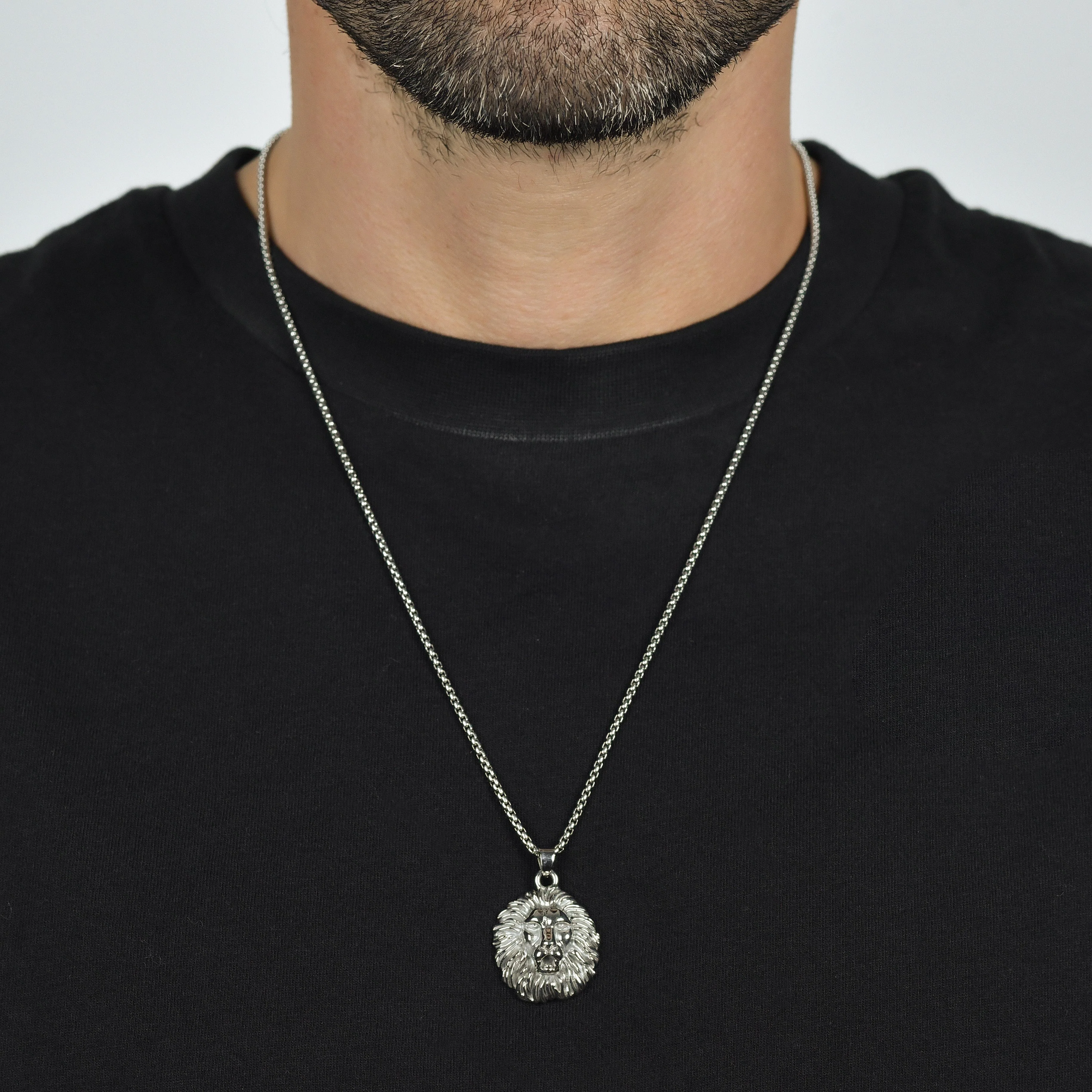 COLLANA UOMO IN ACCIAIO TESTA DI LEONE - Image 2