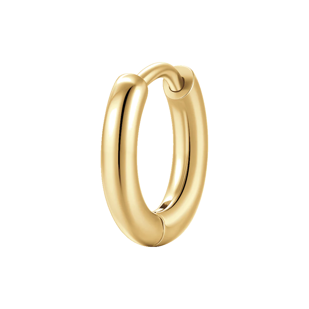 MONO ORECCHINO DONNA A CERCHIO IN ACCIAIO IP GOLD