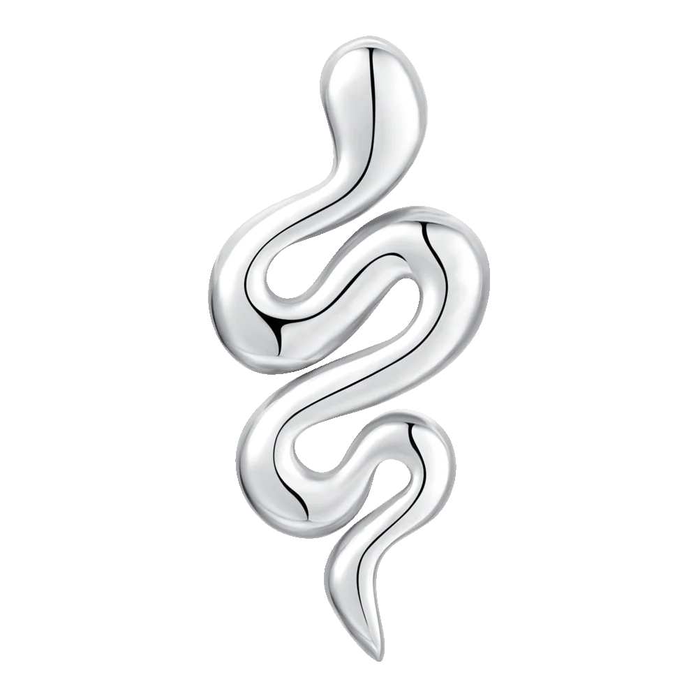 MONO ORECCHINO DONNA IN ACCIAIO  CON SERPENTE