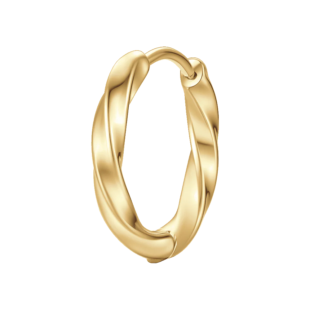 MONO ORECCHINO DONNA IN ACCIAIO IP GOLD CON MOTIVO RITORTO
