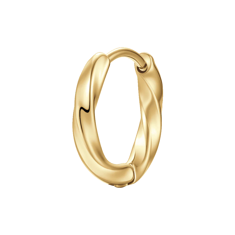 MONO ORECCHINO DONNA IN ACCIAIO IP GOLD CON MOTIVO RITORTO