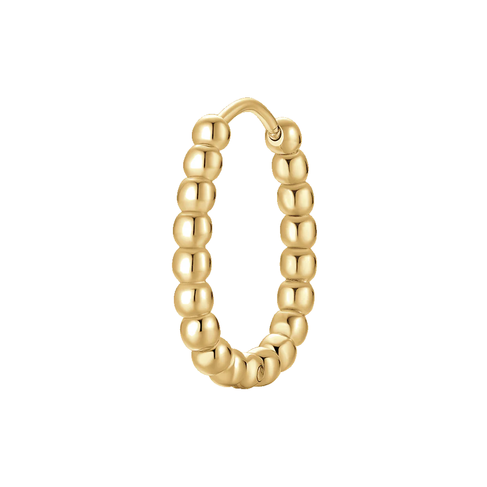 MONO ORECCHINO DONNA IN ACCIAIO IP GOLD MOTIVO A SFERE