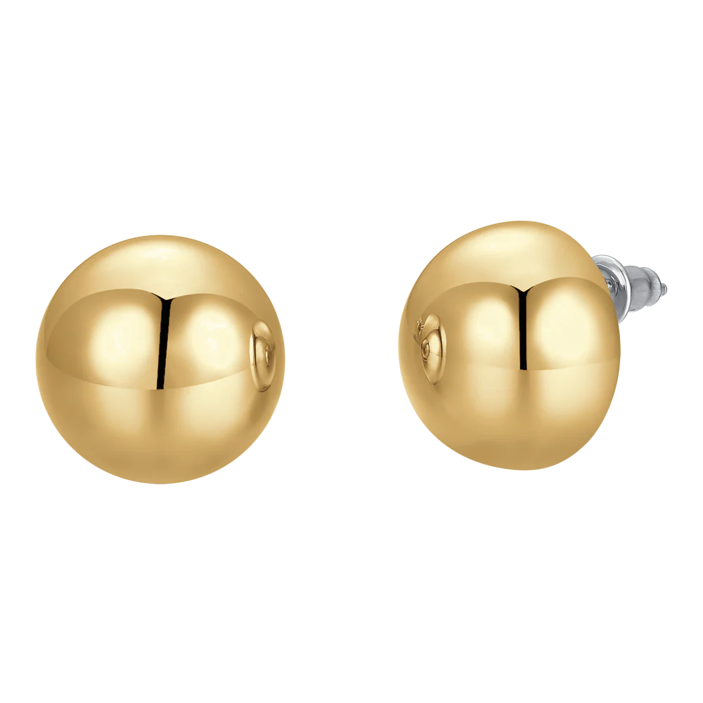 ORECCHINI DONNA A GOCCIA 16 mm IN ACCIAIO IP GOLD