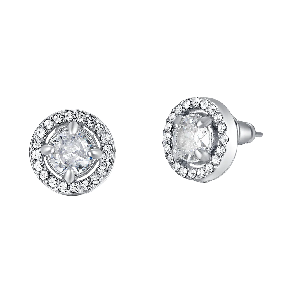 ORECCHINI DONNA IN ACCIAIO ZIRCONE BIANCO
