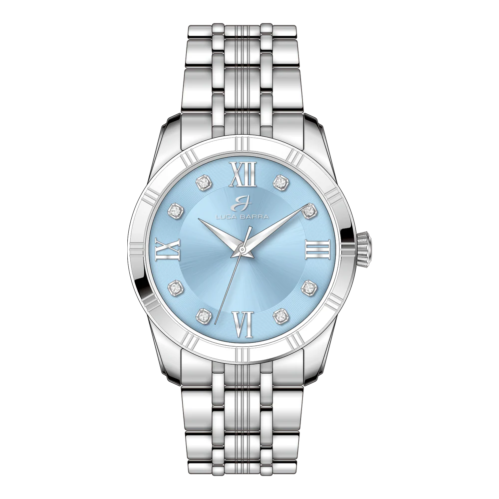 OROLOGIO DONNA IN ACCIAIO CON QUADRANTE AZZURRO