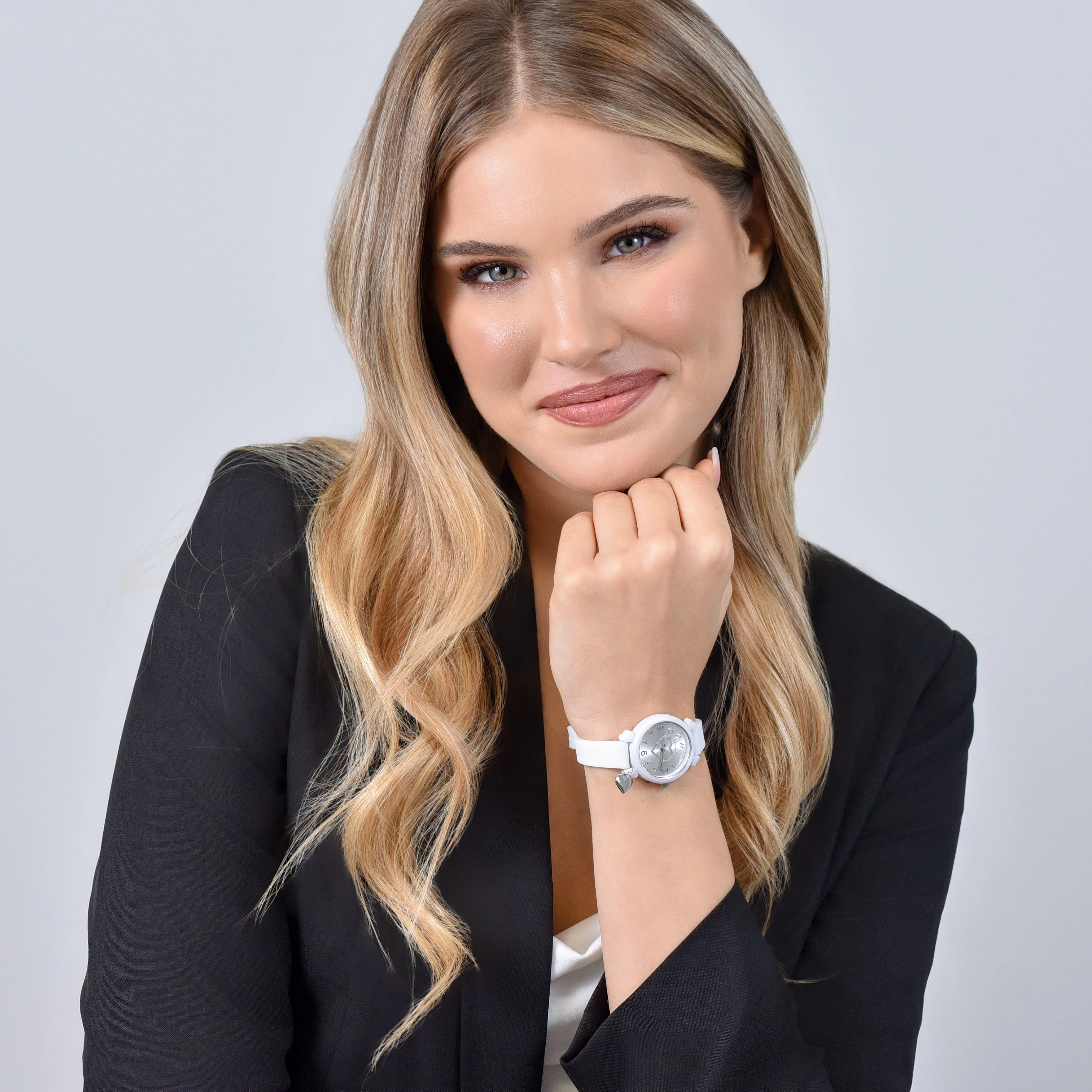 OROLOGIO DONNA IN SILICONE BIANCO E CUORE - Image 3
