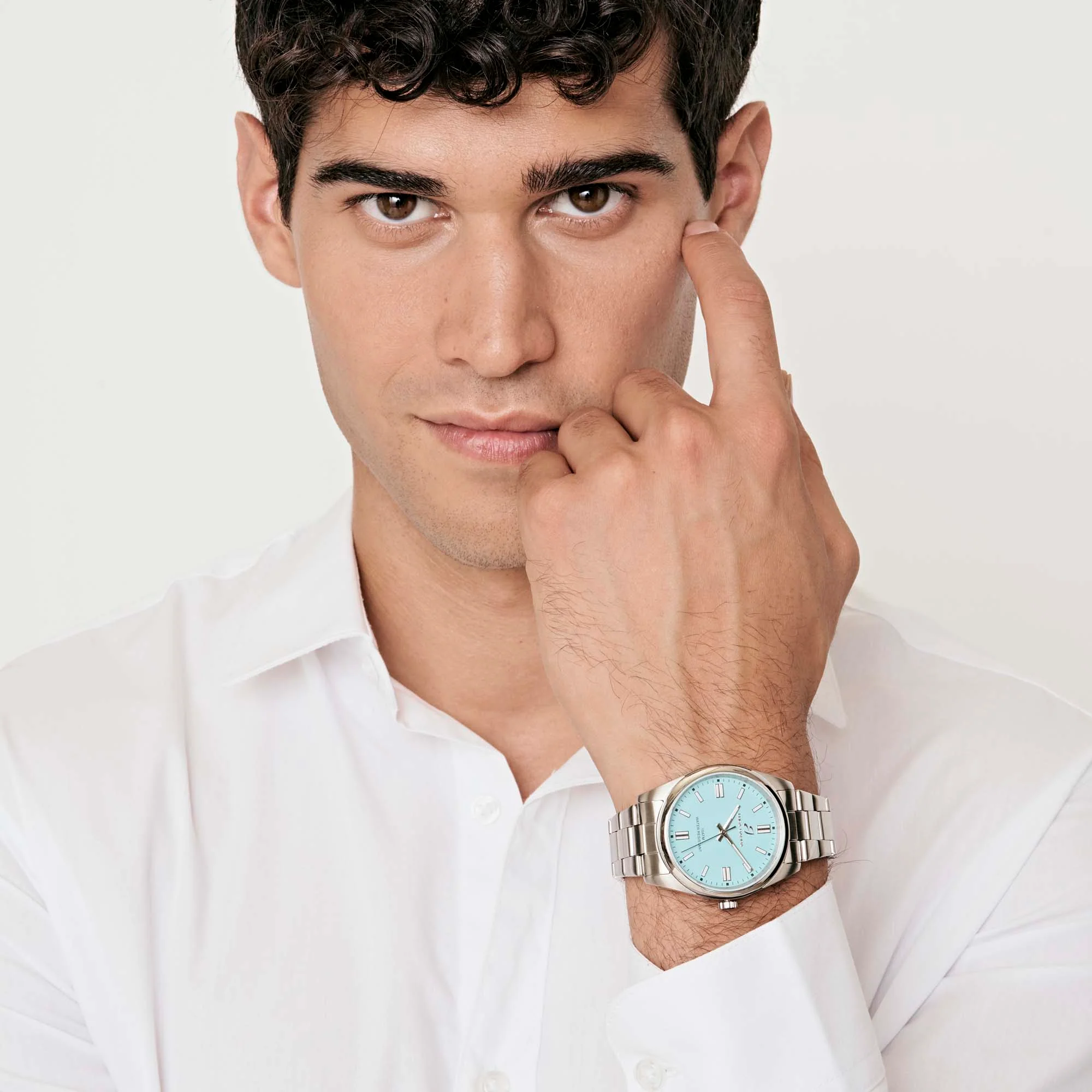 OROLOGIO IN ACCIAIO CON QUADRANTE AZZURRO - Image 3