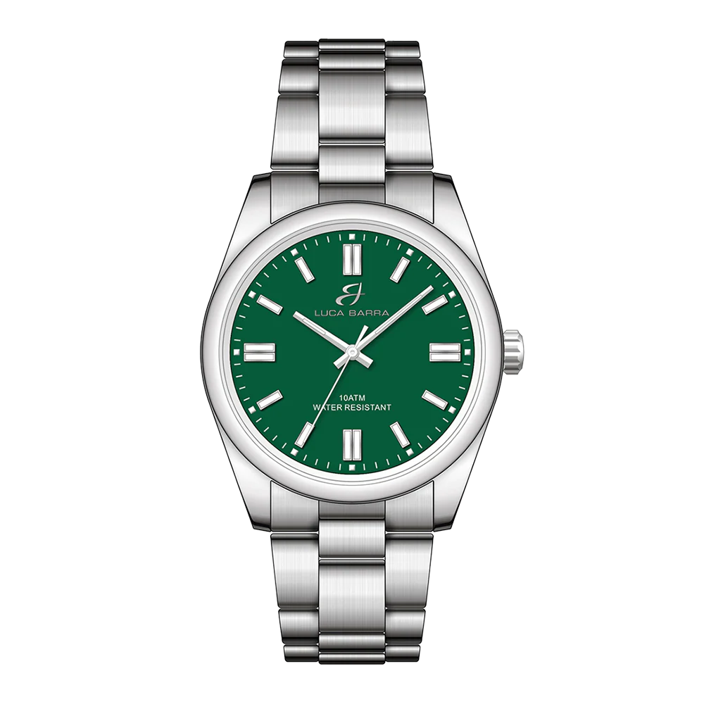 OROLOGIO IN ACCIAIO CON QUADRANTE VERDE