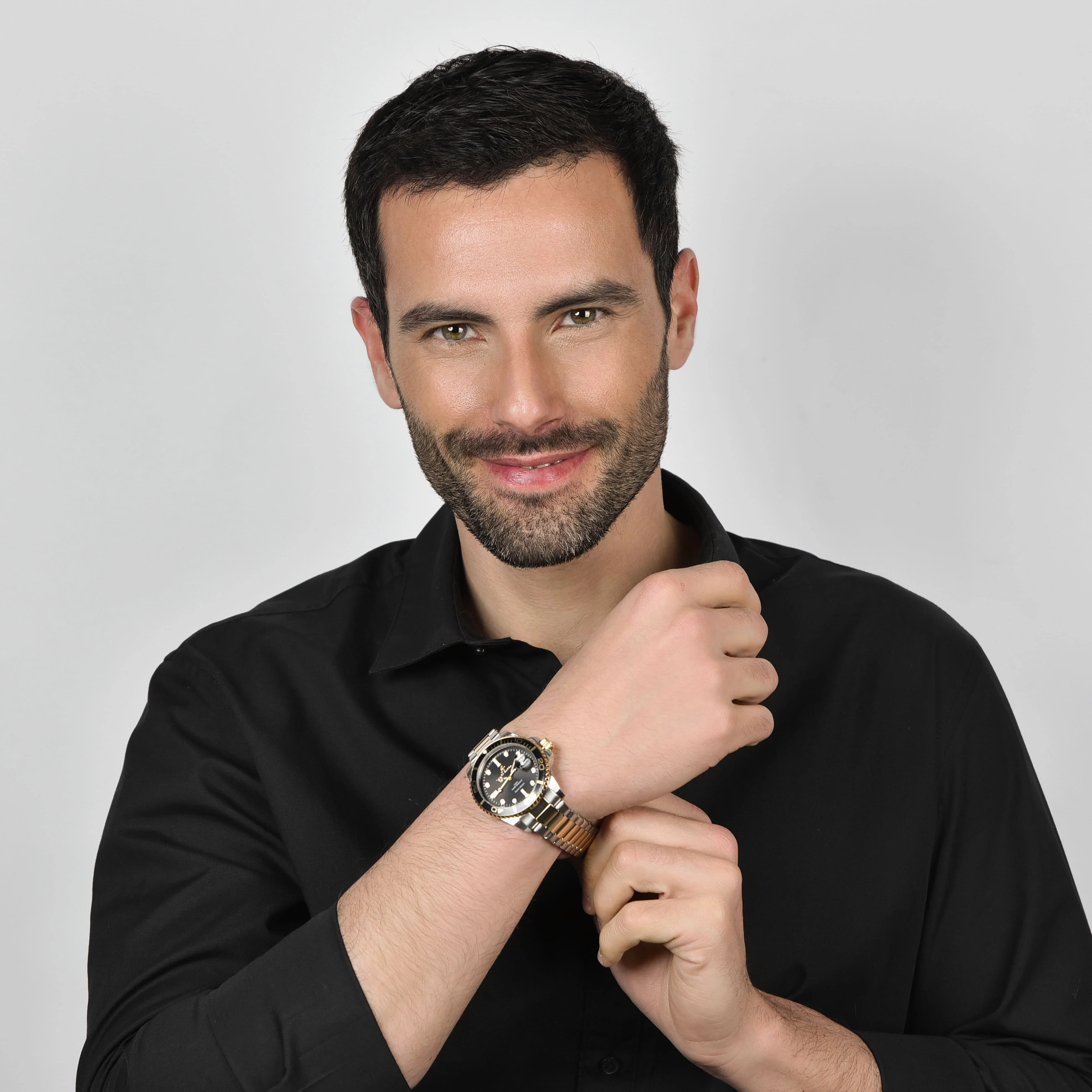 OROLOGIO UOMO CON CASSA IN ACCIAIO GHIERA NERA - Image 3