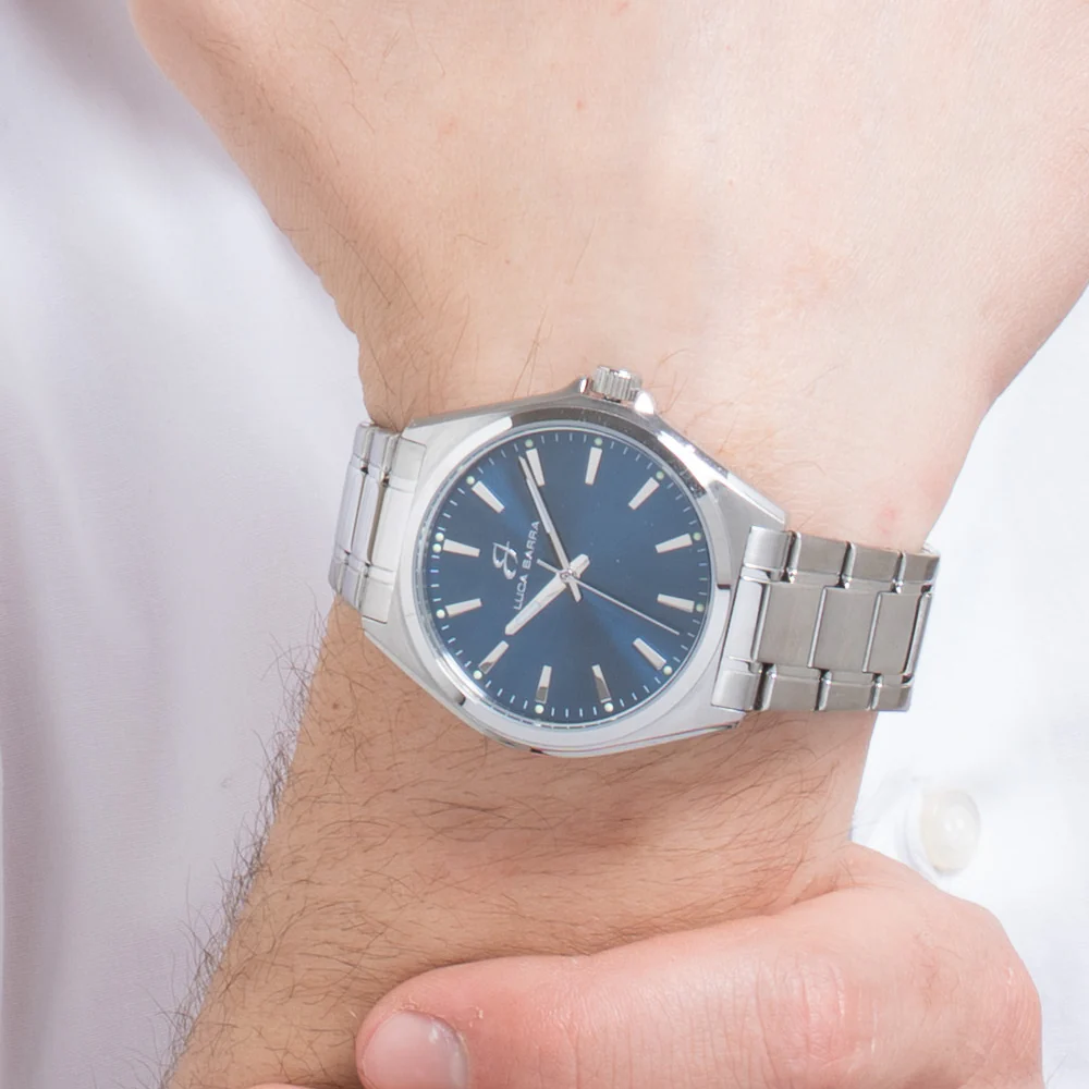 OROLOGIO UOMO IN ACCIAIO CON QUADRANTE BLU - Image 2