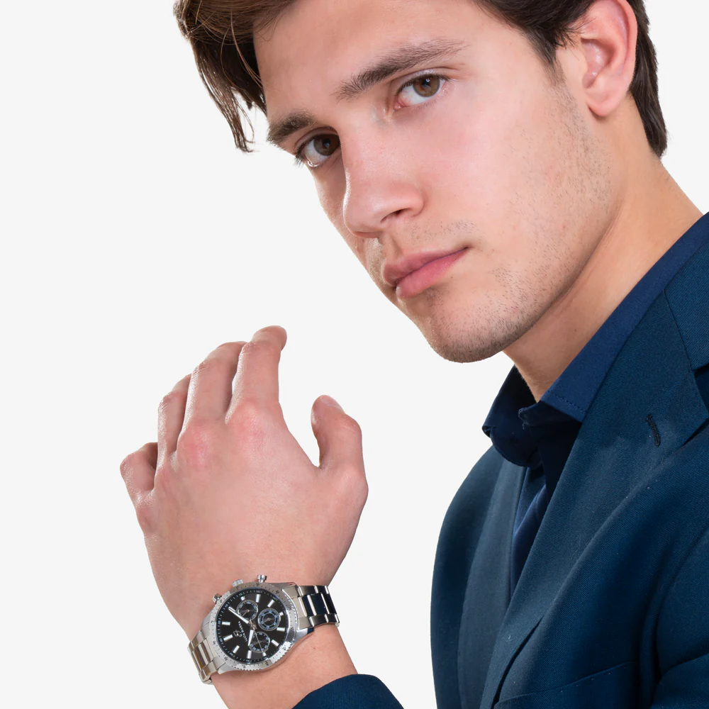 OROLOGIO UOMO IN ACCIAIO QUADRANTE NERO - Image 3