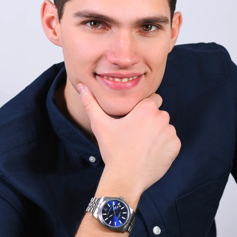 OROLOGIO UOMO IN ACCIAIO GHIERA ZIGRINATA - Image 3