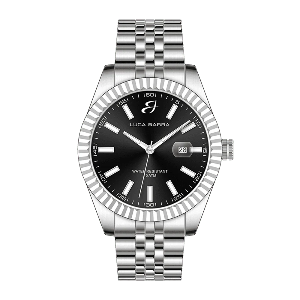 OROLOGIO UOMO IN ACCIAIO GHIERA ZIGRINATA