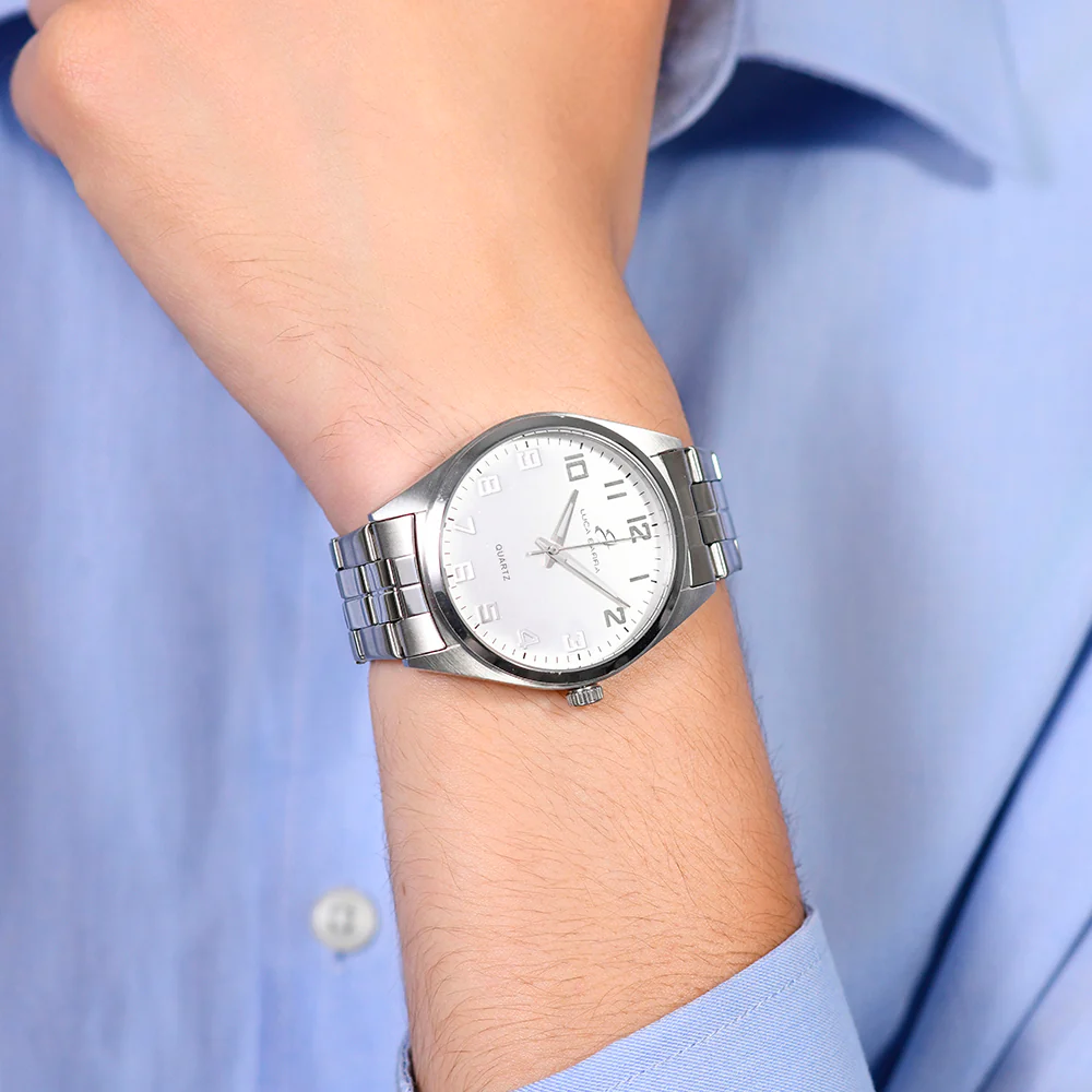 OROLOGIO UOMO IN ACCIAIO QUADRANTE BIANCO - Image 2