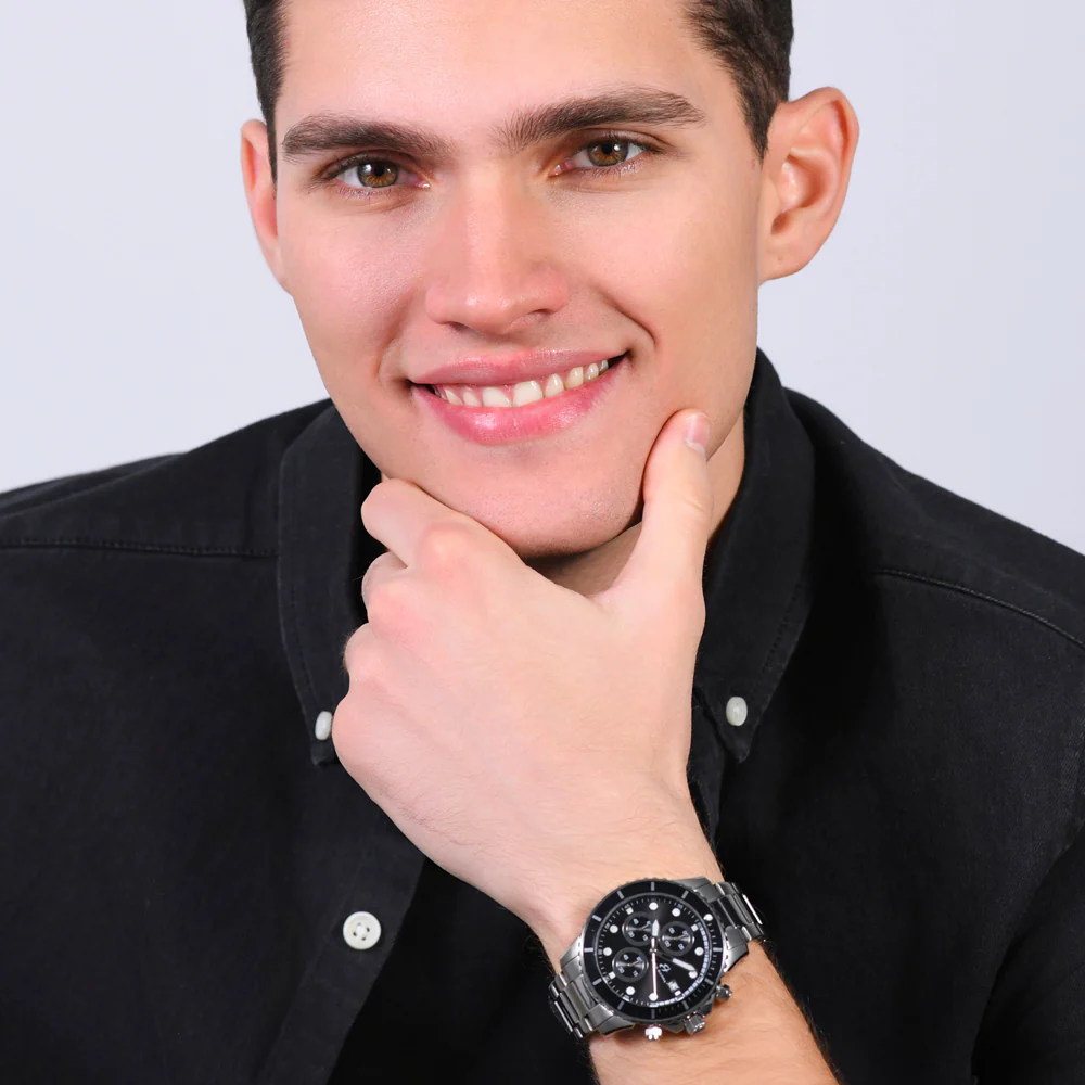 OROLOGIO UOMO IN ACCIAIO QUADRANTE NERO - Image 3