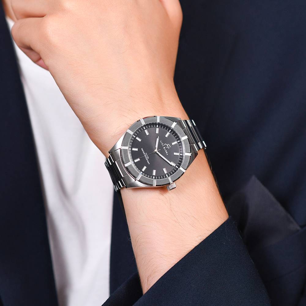 OROLOGIO UOMO IN ACCIAIO QUADRANTE NERO - Image 2