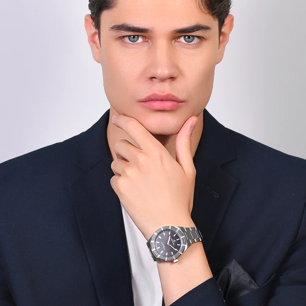 OROLOGIO UOMO IN ACCIAIO QUADRANTE NERO - Image 3