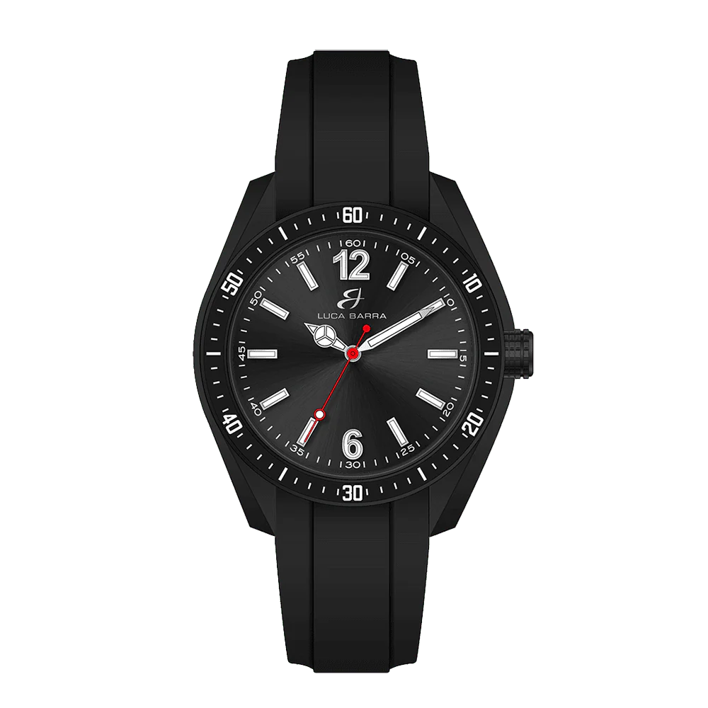 OROLOGIO UOMO IN SILICONE NERO